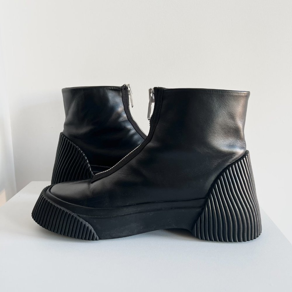 3.1 Phillip Lim black zip up Lela combat lugged platform ankle boots - Picture 4 of 14